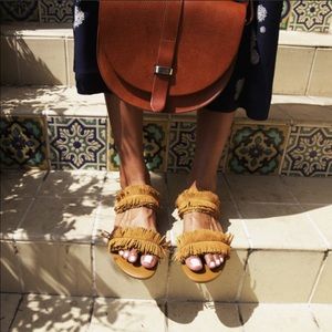 Joie // “Pippa” Fringe Slide Sandal